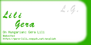 lili gera business card